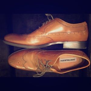 Johnston & Murphy Mens Leather Oxford Dress Shoes